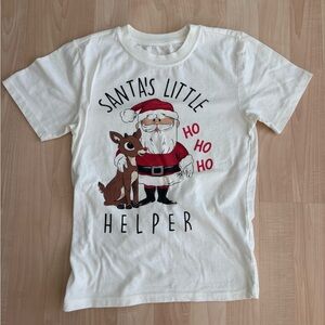 Rudolph the Red Nosed Reindeer Santa's Little Helper Kids Tee Size 7/8